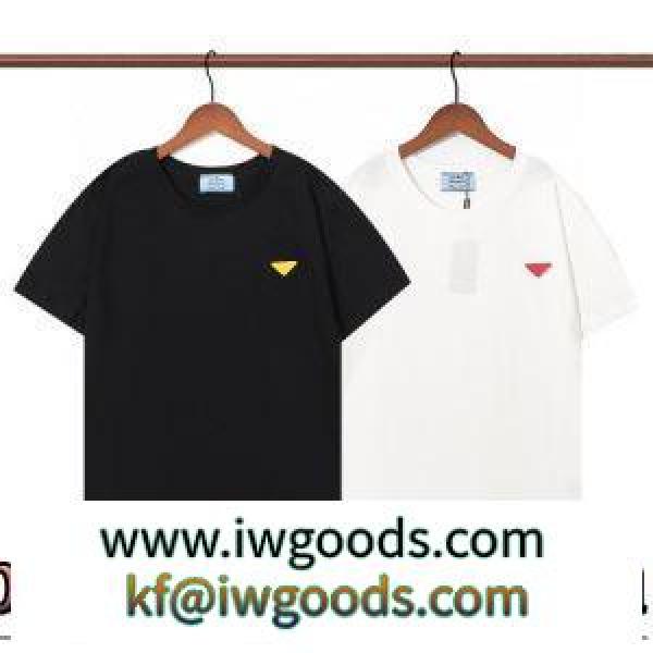 2022春夏 着心地抜群 シンプル 半袖Tシャツ 2色可選 快適な着心地 プラダ偽物ブランド iwgoods.com 4XT5Pn