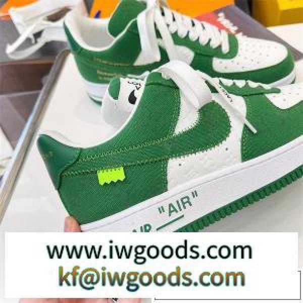 入手困難☆Louis Vuitton x NIKEコラボルイヴィトンコピー人気上昇中 Air Force 1 BY VIRGIL ABLOHグリーン色品質保証 iwgoods.com vWPvGf