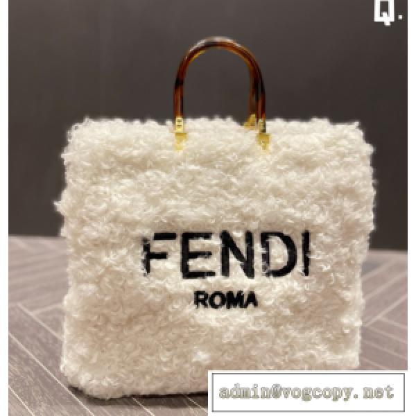 フェンディ春夏 Sunshine Shopper  FENDIトートバッグコピー可愛いふわふわ柔らかい人気バッグ iwgoods.com Svq8bm