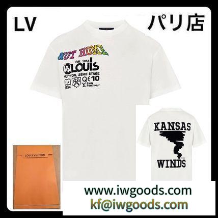 【Louis VUITTON 激安コピーパリ店】カン 偽ブランドザスウィンドプリントTシャツ追跡付 iwgoods.com:of41zx-3