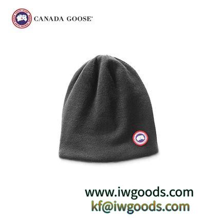 CANADA Goose ブランド 偽物 通販 ニット帽 メンズ グレー スタンダード ウール iwgoods.com:jywy4i-3