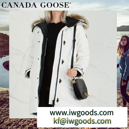 ☆ CANADA Goose 偽ブランド Lorette ホワイト ファーパーカーコート iwgoods.com:r76xna-3