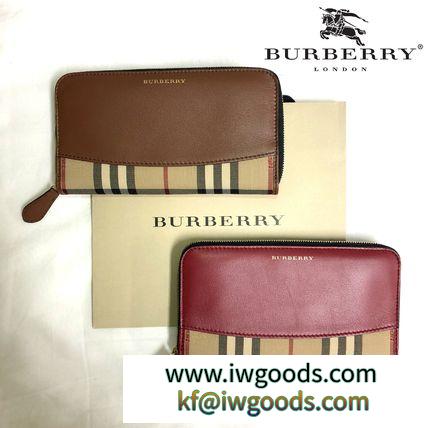 ◆BURBERRY スーパーコピー 代引◆大人気♪ハウスチェック柄♪ラウンドジップ長財布 iwgoods.com:92mnos-3