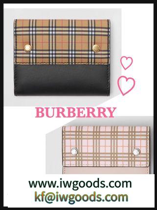 《BURBERRY 偽ブランド》人気◆Small Scale Check Leather Wallet UK発安心 iwgoods.com:paqtqo-3