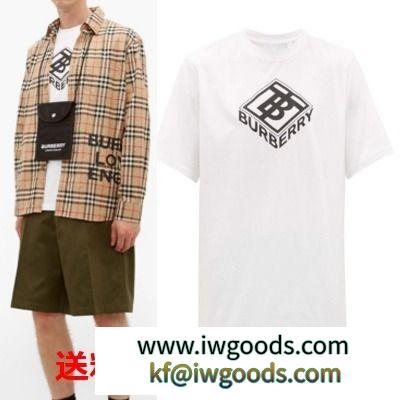 BURBERRY 偽物 ブランド 販売★Ellison ロゴコットンTシャツ iwgoods.com:w4p132-3