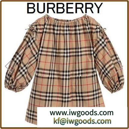 大人もOK！BURBERRY 激安スーパーコピー ガールズ チェック プリント ドレス 関送込 iwgoods.com:dm2l5v-3