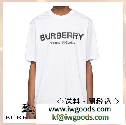 ◇送料関税込◇BURBERRY 偽物 ブランド 販売 ロゴプリント コットンTシャツ ホワイト iwgoods.com:afoly7-3