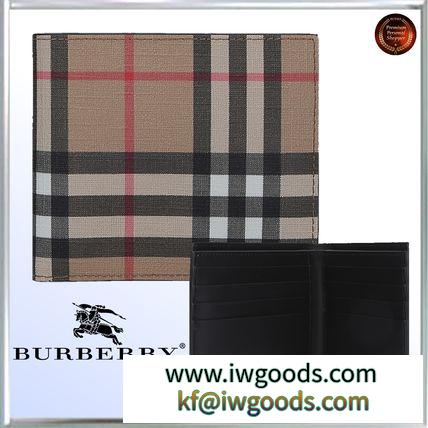 BURBERRY ブランド コピー∮vintageチェックコートcanvas BILLFOLD WALLET 関送込 iwgoods.com:ud9ja6-3