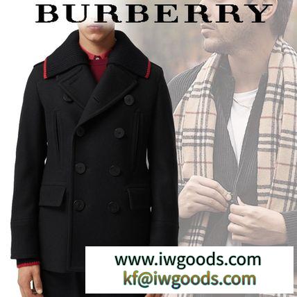 18AW＊BURBERRY スーパーコピー＊ニット素材付け襟 ウールカシミア ピーコート iwgoods.com:ly1ego-3