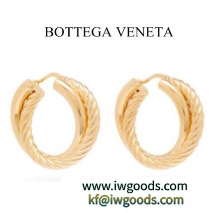 【19AW】BOTTEGA VENETA ブランドコピー商品★Half-twist gold double-hoop earrings iwgoods.com:6apkqb-3