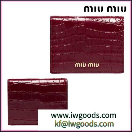 【関税送料込み・国内発送】MIUMIU ブランドコピー クロコ型押しレザー財布　赤 iwgoods.com:7663uh-3