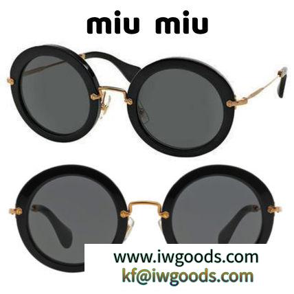 関送込＊MIUMIU 偽ブランド＊MU13NS　ラウンドサングラス　丸型 iwgoods.com:54rra9-3