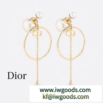 セレブ愛用【DIOR ブランドコピー】"DIOR ブランドコピー TRIBALES"ビーズ付きチェーンピアス/白 iwgoods.com:948s3f-3