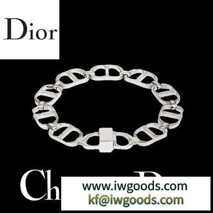 送料無料◆DIOR ブランド コピー◆シルバー “CD ICON” リンクブレスレット iwgoods.com:v6u5kc-3