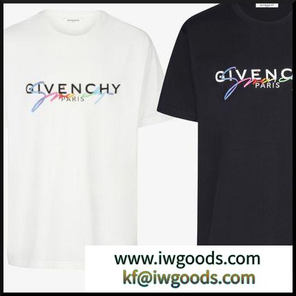 新作【GIVENCHY コピー商品 通販】 ジバンシィ カラフルロゴ ・ブラック Tシャツ iwgoods.com:msu34s-3