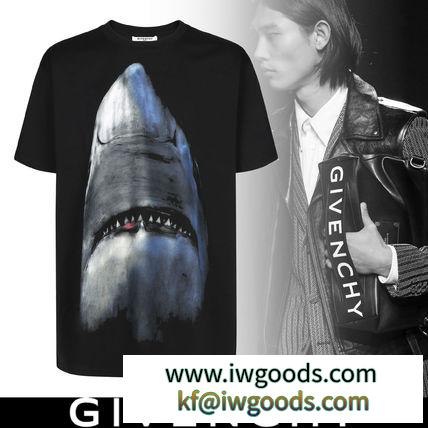 GIVENCHY コピーブランド オーバーサイズ シャークプリント Tシャツ ブラック iwgoods.com:1yrwi5-3