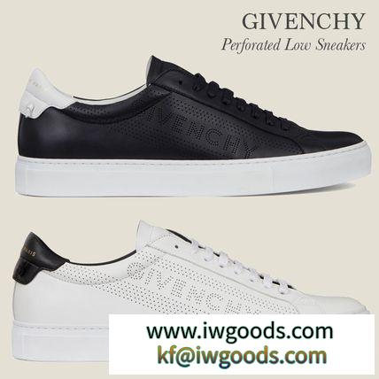 GIVENCHY ブランドコピー商品 PERFORATED LOW SNEAKERS IN LEATHER iwgoods.com:k9yjih-3
