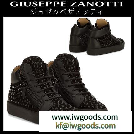 【GIUSEPPE ZANOTTI ブランド コピー】サイドZIP×ビジュー★レザースニーカー iwgoods.com:gbl5o3-3