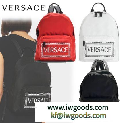 VERSACE ブランドコピー通販◆90sヴィンテージ ロゴ 軽量ナイロン バックパック 3色 iwgoods.com:5zen7b-3