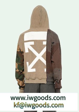 即発 OFF White ブランドコピー商品 18FW ARROW RECONSTRUCTURED CAMO HOODIE PARKA iwgoods.com:8w9dt9-3