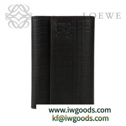 LOEWE ブランド 偽物 通販★ロエベ 激安スーパーコピー Small Vertical Wallet Black iwgoods.com:m2npck-3