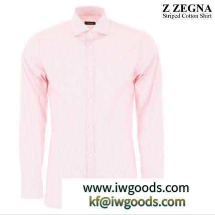 Z Zegna スーパーコピー 代引　Striped Cotton Shirt iwgoods.com:m0qlb7-3