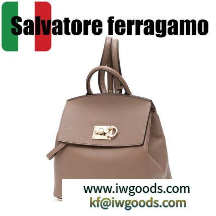 SALVATORE FERRAGAMO ブランド コピー The Studio レザー バックパック iwgoods.com:aqamka-3