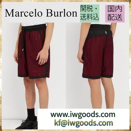 SALE★Marcelo Burlon コピー品/County メッシュショーツ/ボルドー iwgoods.com:7ux5pk-3