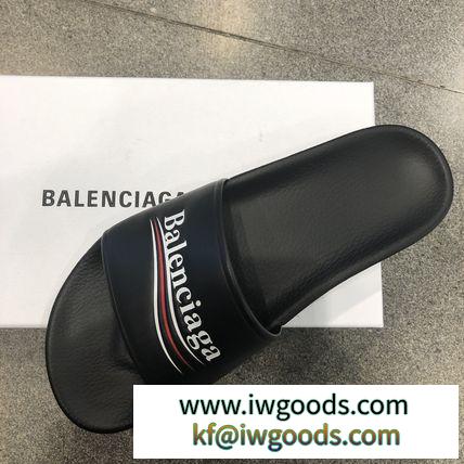 国内/関税込【BALENCIAGA コピー商品 通販】波ロゴシャワーサンダル(黒size限定) iwgoods.com:p2o6fc-3