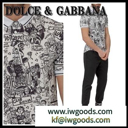 【海外発送】Dolce & Gabbana 激安スーパーコピー ★2019SS グラフィックポロシャツ iwgoods.com:f5f58j-3