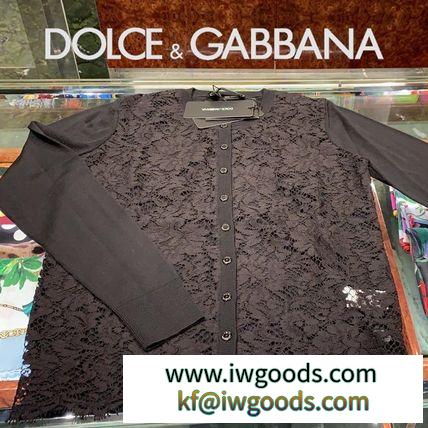 DOLCE&Gabbana コピー品 ドルガバ 19SS レース 長袖カーディガン *黒 iwgoods.com:qtnyyy-3