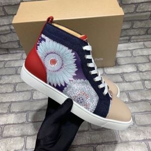 ルブタン スニーカー メンズ トレンド最先端Christian Louboutinスーパーコピー 靴 おしゃれ履き心地ハイカットスニーカー iwgoods.com SPHPrC-3