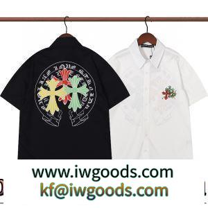 おしゃれに絶大な人気の しわになりにくい 2022春夏 半袖シャツ クロムハーツ偽物ブランド 2色可選 通気性に優れた iwgoods.com GfS9Hn-3