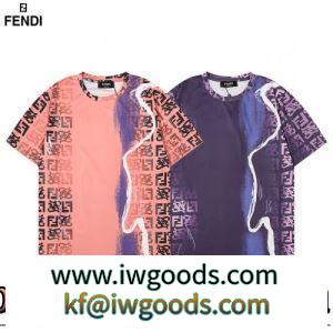 2色可選 収縮性のある バリエーションに富む 半袖Tシャツ 2022春夏 落ち着いた感覚 FENDI偽物ブランド iwgoods.com 1bGvaq-3