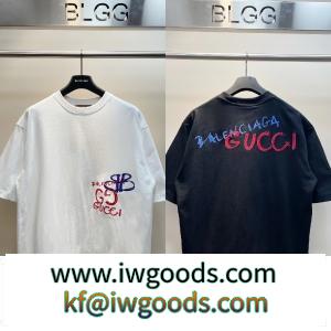 トレンド感を楽しめ新作 GG×BALENCIAGA ブランド半袖Tシャツコピー 2色可選 一味違ったデザイン 男女兼用 iwgoods.com PTXbSb-3
