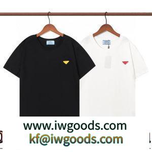 2022春夏 着心地抜群 シンプル 半袖Tシャツ 2色可選 快適な着心地 プラダ偽物ブランド iwgoods.com 4XT5Pn-3