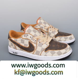 Louis Vuitton x Travis Scottx Nike Air Jordan 1 Low OG三方連名ルイヴィトンスーパーコピー靴100％品質保証 iwgoods.com n4zuqm-3