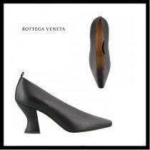 【Bottega VENETA ブランド コピー(ﾎﾞｯﾃｶﾞ･ｳﾞｪﾈﾀ)】ブラック レザーパンプス iwgoods.com:rqae99