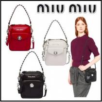 【MIUMIU コピー商品 通販】日本未入荷★クリスタル付 レザー クロスボディバッグ iwgoods.com:3i07ik