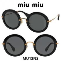 関送込＊MIUMIU 偽ブランド＊MU13NS　ラウンドサングラス　丸型 iwgoods.com:54rra9