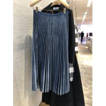 【DIOR ブランドコピー商品】2019/20AW新作 デニム プリーツスカート (Blue) iwgoods.com:t4f82o