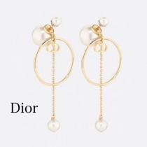 セレブ愛用【DIOR ブランドコピー】"DIOR ブランドコピー TRIBALES"ビーズ付きチェーンピアス/白 iwgoods.com:948s3f