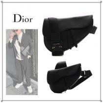 19AW《DIOR コピーブランド》SADDLE バッグ/ディオール 激安スーパーコピー/黒/ボディバッグ iwgoods.com:j1k6si