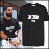 GIVENCHY ブランドコピー商品 PARIS デストロイド オーバーサイズ Tシャツ・ブラック iwgoods.com:iduqpi