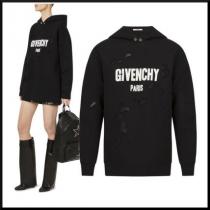 【GIVENCHY ブランド 偽物 通販】ジバンシィ　フード付きブラックダメージスウェット iwgoods.com:fhaxq1