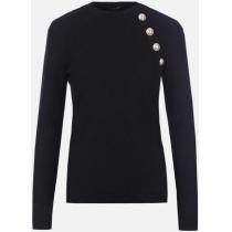 【BALMAIN ブランドコピー通販】DIAMOND KNIT PULLOVER WITH DECORATIVE BUTTONS iwgoods.com:ro3159