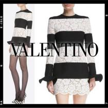 【VALENTINO 激安スーパーコピー】Virgin wool and lace dress iwgoods.com:tknfnz