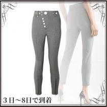 関税込◆Button-embellished houndstooth woven skinny pants iwgoods.com:a97hlf