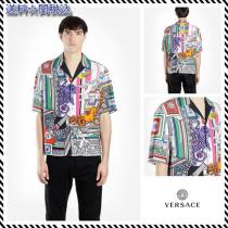 VERSACE ブランドコピー MEN'S TEMPLE PRINT SHORT SLEEVE BOWLING☆送料関税込 iwgoods.com:79ha9h