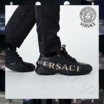 VERSACE ブランドコピー通販 × KITH コラボ ブランドロゴ スニーカー ブラック iwgoods.com:npgaam